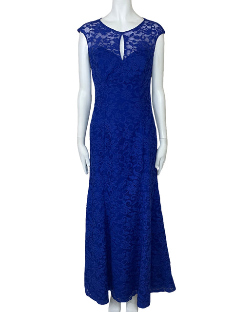 Vestido Monique Lhuillie Sin Mangas Encaje Azul-Talla 12