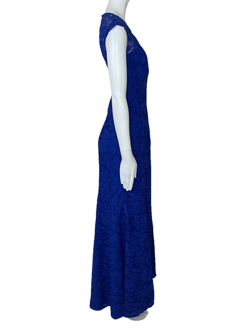 Vestido Monique Lhuillie Sin Mangas Encaje Azul-Talla 12
