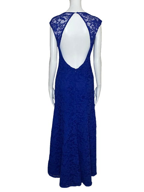 Vestido Monique Lhuillie Sin Mangas Encaje Azul-Talla 12