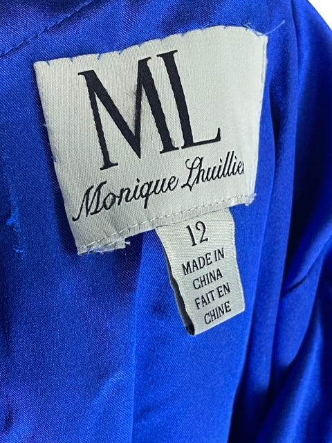 Vestido Monique Lhuillie Sin Mangas Encaje Azul-Talla 12