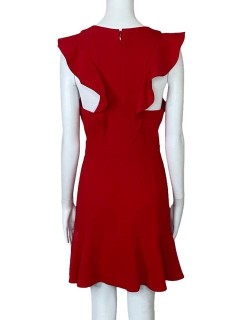 Vestido Adelyn Rae Vuelo Cuello V Rojo-Talla L
