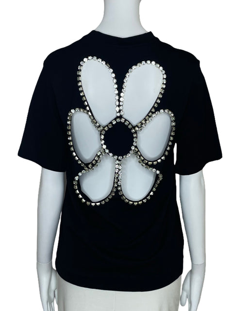 Blusa Tesoro TPS Tachuelas Flor Negro-Talla S
