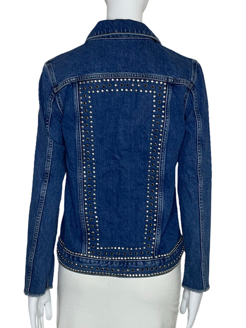Chaqueta Uterque Denim Tachuelas Azul-Talla S