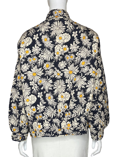 Abrigo Zara Flores Azul - Talla S