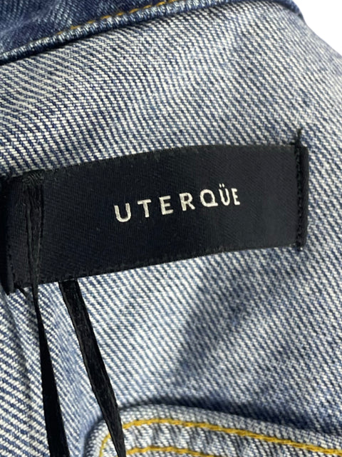 Chaqueta Uterque Denim Tachuelas Azul-Talla S
