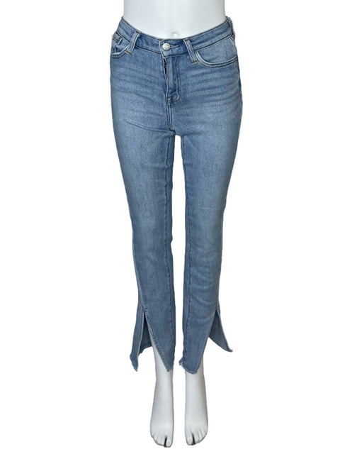 Pantalón Pistola Jeans Split Hem Azul-Talla XS