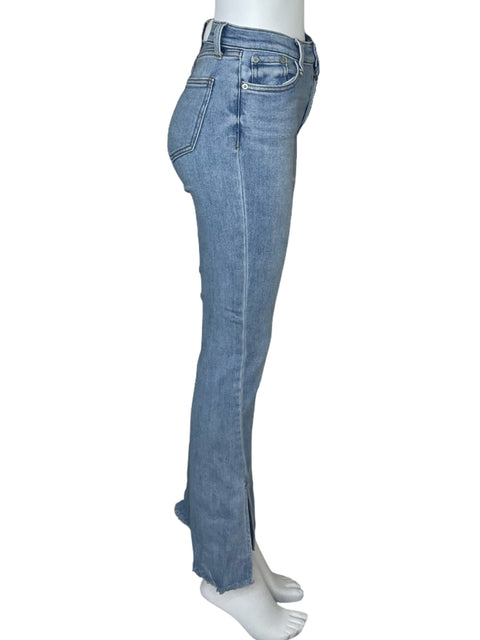 Pantalón Pistola Jeans Split Hem Azul-Talla XS