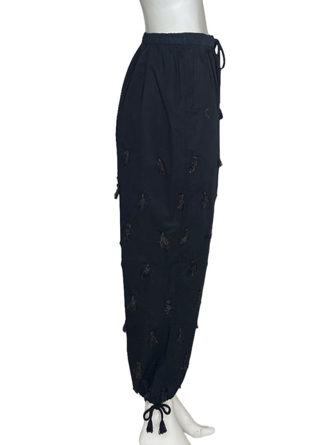 Pantalón Tory Burch De Popelina Con Cordon Negro - Talla 4