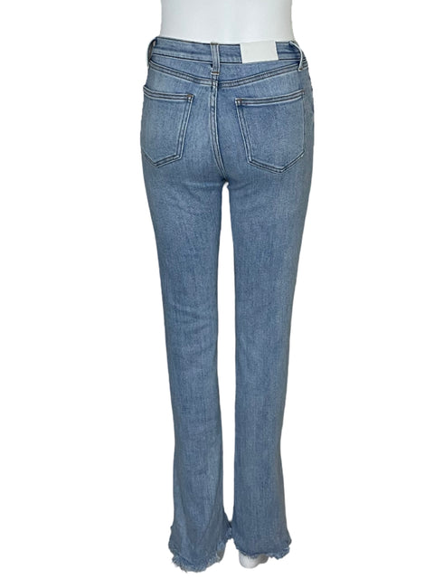 Pantalón Pistola Jeans Split Hem Azul-Talla XS