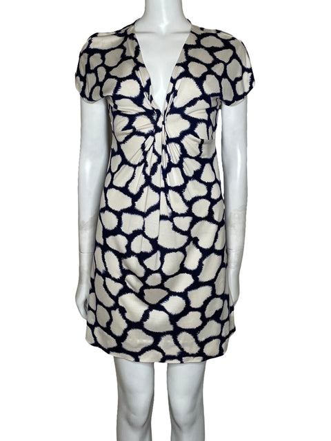 Vestido Diane Von Furstenberg Estampado Azul-Talla 6
