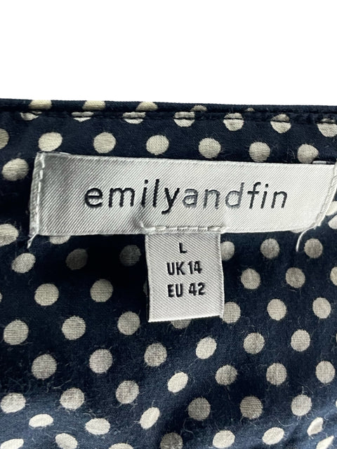 Falda Emily and Fin Lunares Azul-Talla L
