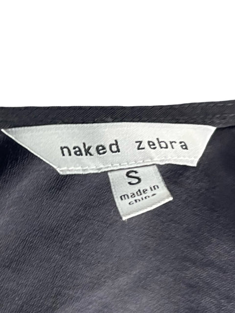 Blusa Naked Zebra Botones Negro-Talla S