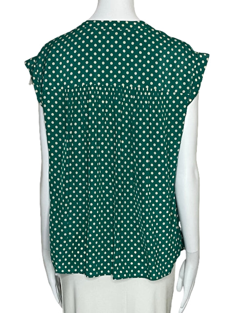 Blusa Gerard Darel Lunares Verde-Talla 38