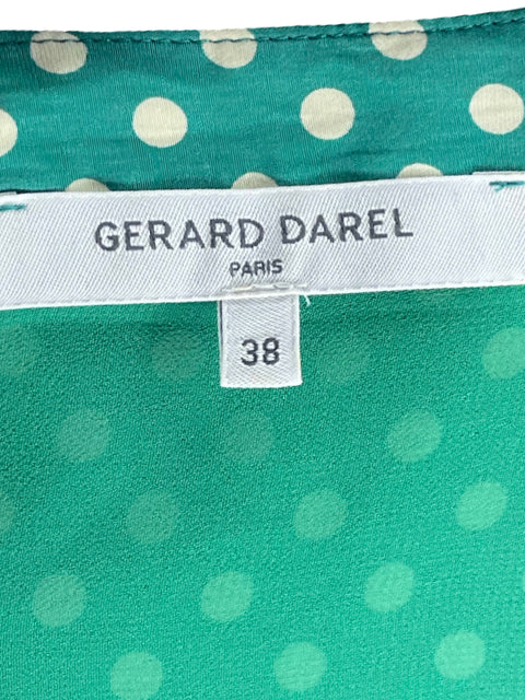 Blusa Gerard Darel Lunares Verde-Talla 38