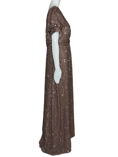Vestido Unithorse Lentejuelas Marron-Talla XL