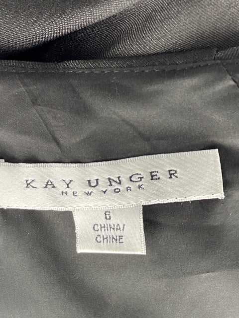 Vestido Kay Unger Maxi Negro-Talla 6