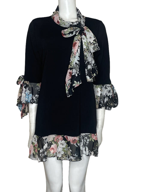 Vestido Zadie b's Flores Negro - Talla S