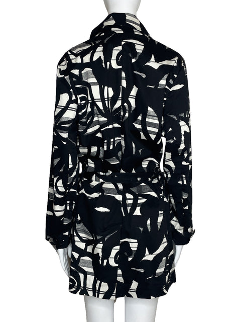 Chaqueta Dana Buchman Estampado Negro-Talla L