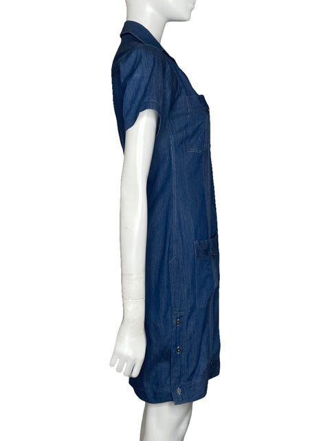 Vestido Panabrisa Mangas Corta Azul - Talla 2