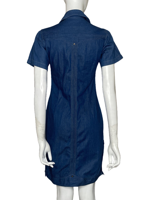 Vestido Panabrisa Mangas Corta Azul - Talla 2