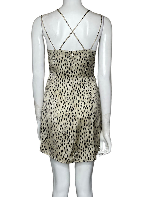 Vestido Zara Animal Print Beige-Talla S