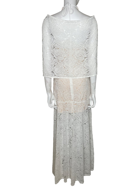 Vestido Tesoro TPS Halter Blanco - Talla M