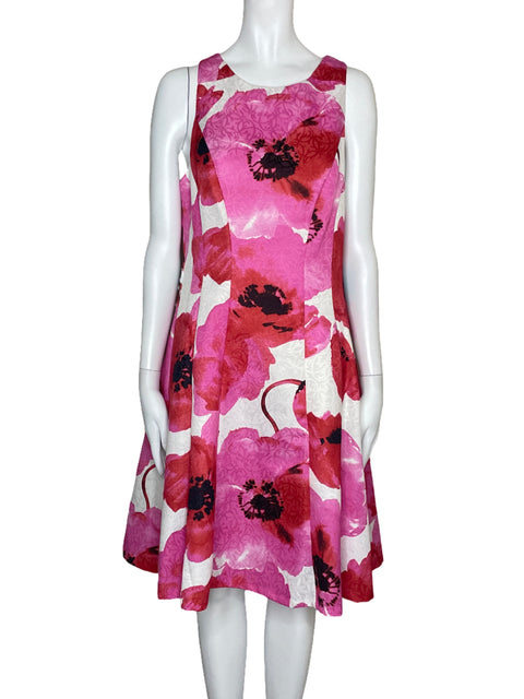Vestido Maggy London Estampado Floral Rosado-Talla 10