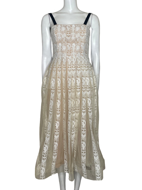 Vestido Mare Mare Anthropologie Tul Blanco - Talla S