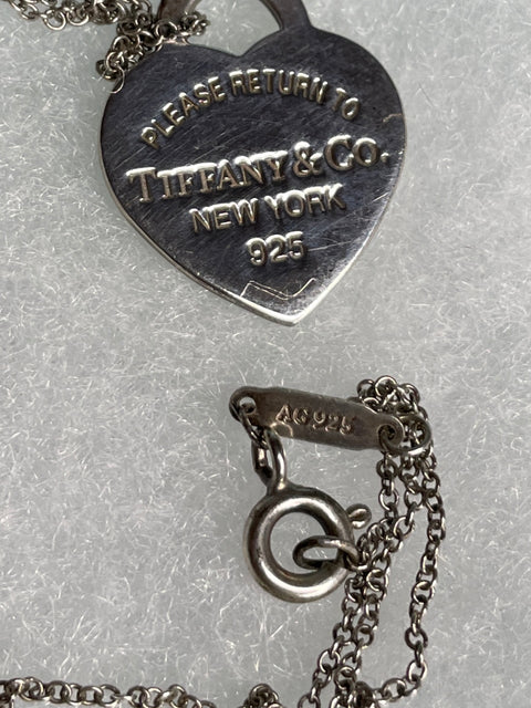Collar Tiffany & Co Return To Mini Heart Azul-Talla U
