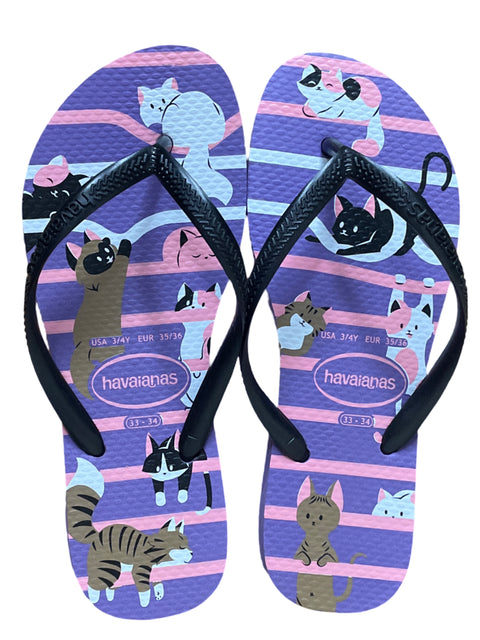 Calzado Havaianas Gatitos Morado-Talla 33