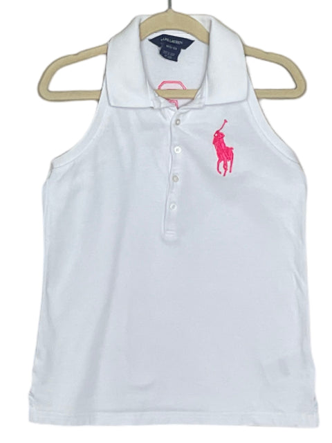 Camiseta Ralph Lauren Sin Mangas Blanco-Talla 10
