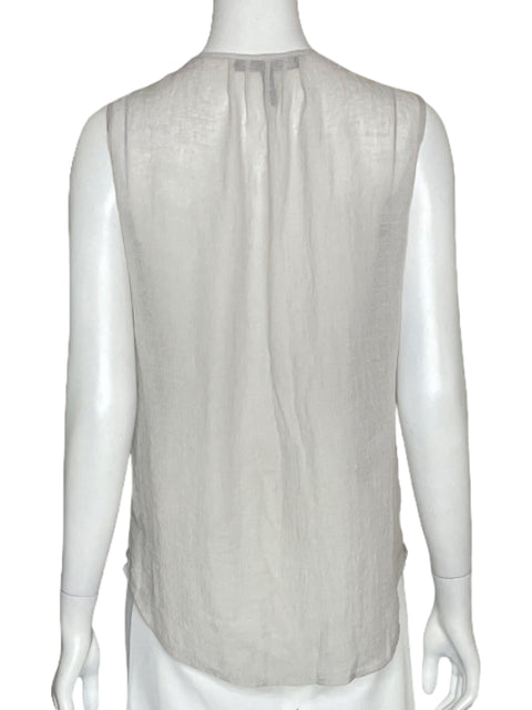 Blusa BCBG Vuelos Sin Mangas Gris-Talla XS
