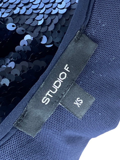Body Studio F Lentejuelas Azul-Talla XS