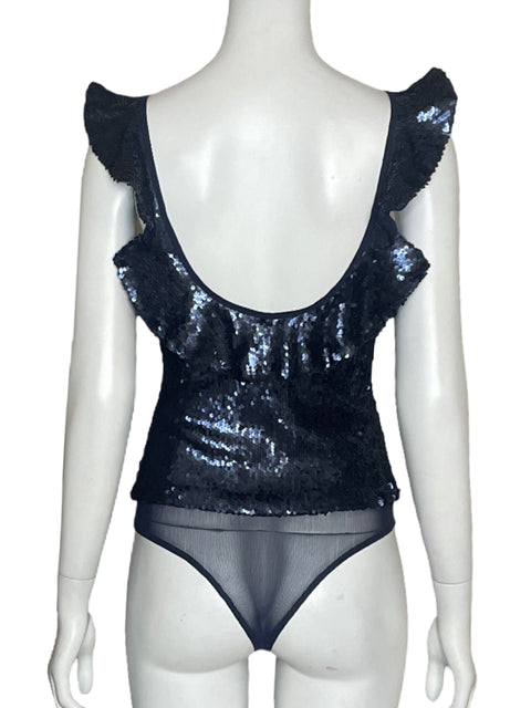 Body Studio F Lentejuelas Azul-Talla XS