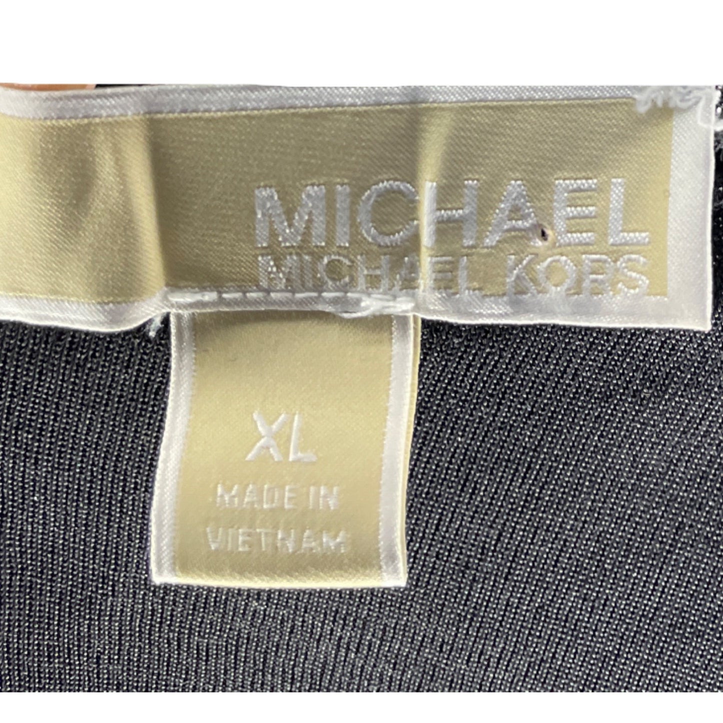 Vestido Michael Kors Animal Print Plateado-Talla XL