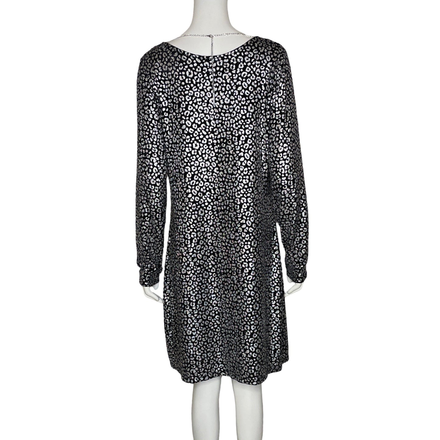 Vestido Michael Kors Animal Print Plateado-Talla XL