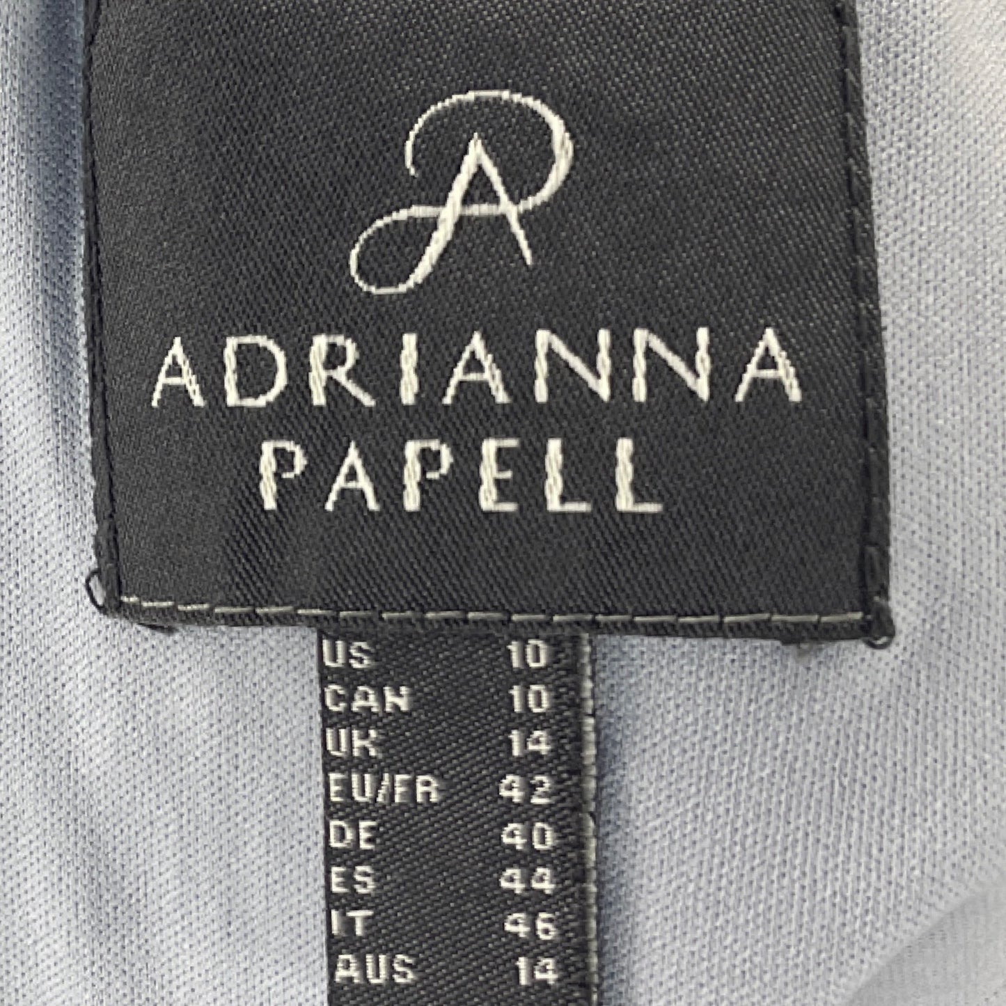 Vestido Adriana Papell Encaje Gris-Talla 10