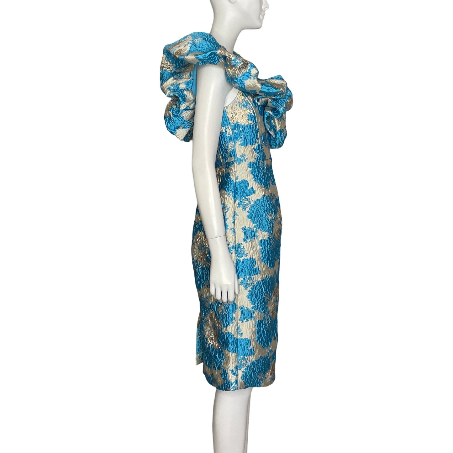Vestido Tesoro TPS Vuelos Metalizado Azul-Talla L