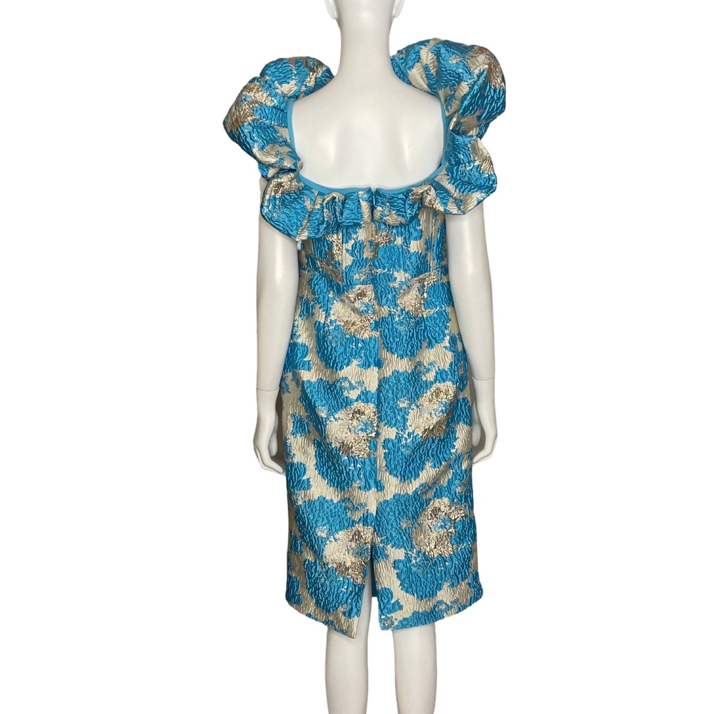 Vestido Tesoro TPS Vuelos Metalizado Azul-Talla L