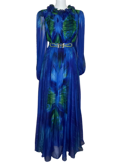 Vestido Polenpoe Plisado Azul-Talla 14