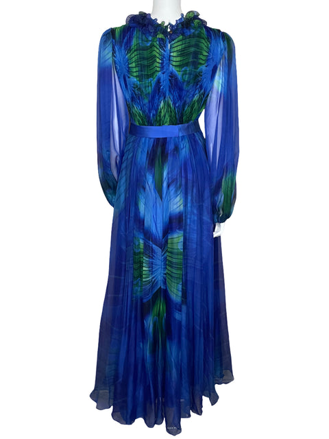 Vestido Polenpoe Plisado Azul-Talla 14