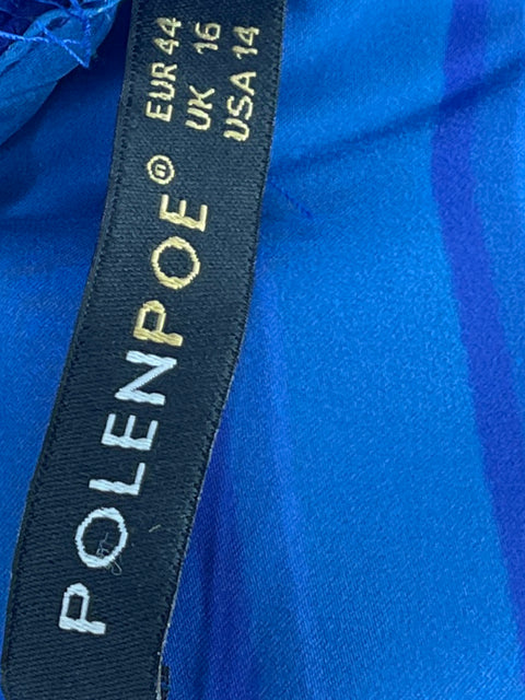 Vestido Polenpoe Plisado Azul-Talla 14