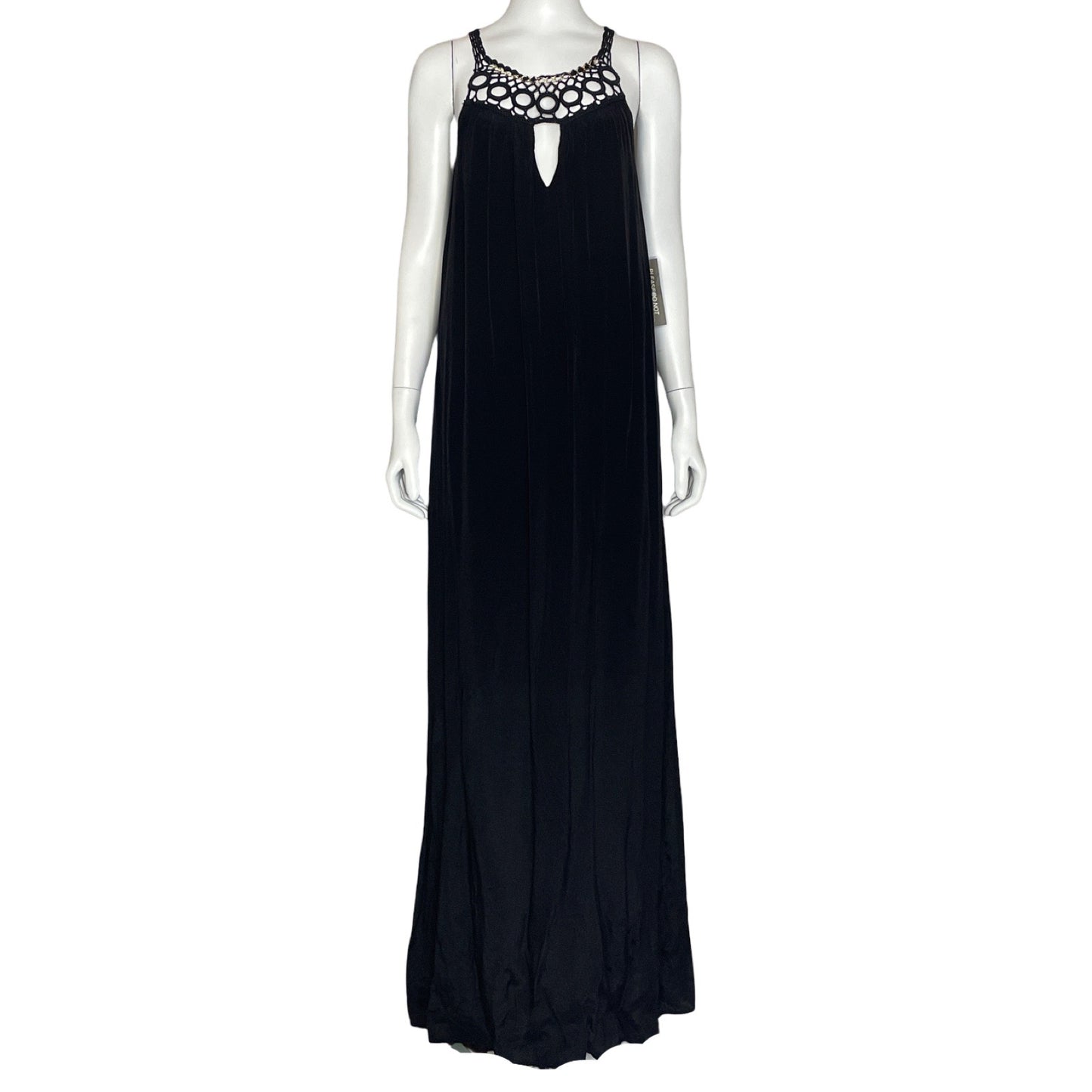 Vestido Eva.Mendes Cuello Tejido Negro-Talla 2