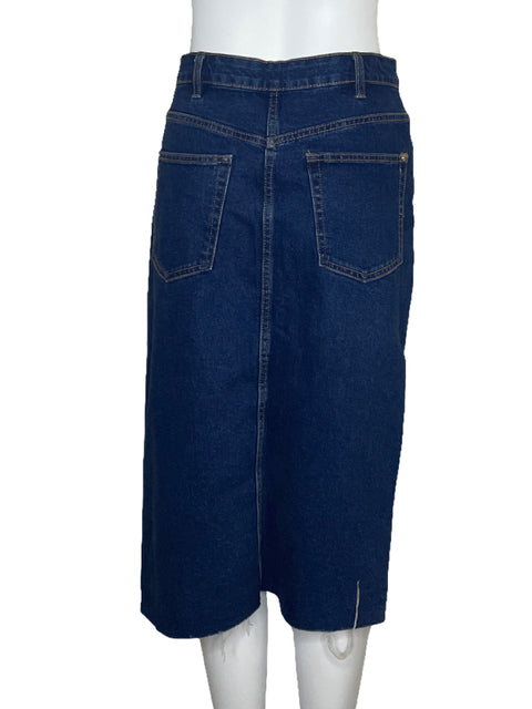 Falda Zara TRF Denim Recto Azul-Talla S