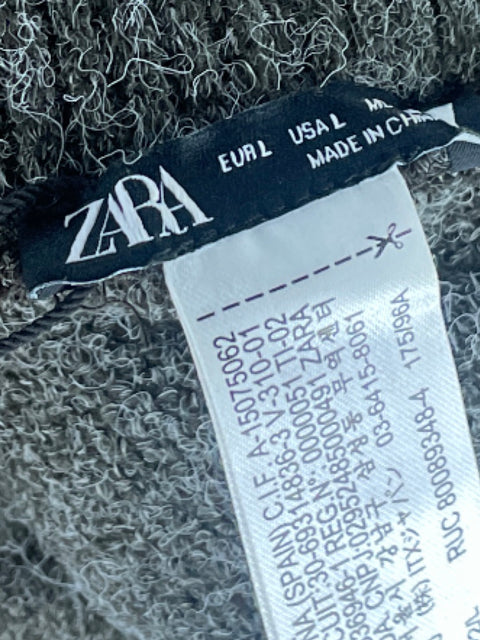 Sweater Zara Mangas Larga Gris - Talla S