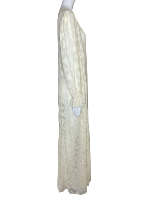 Vestido Tesoro TPS Cuello V Rombo Beige-Talla M