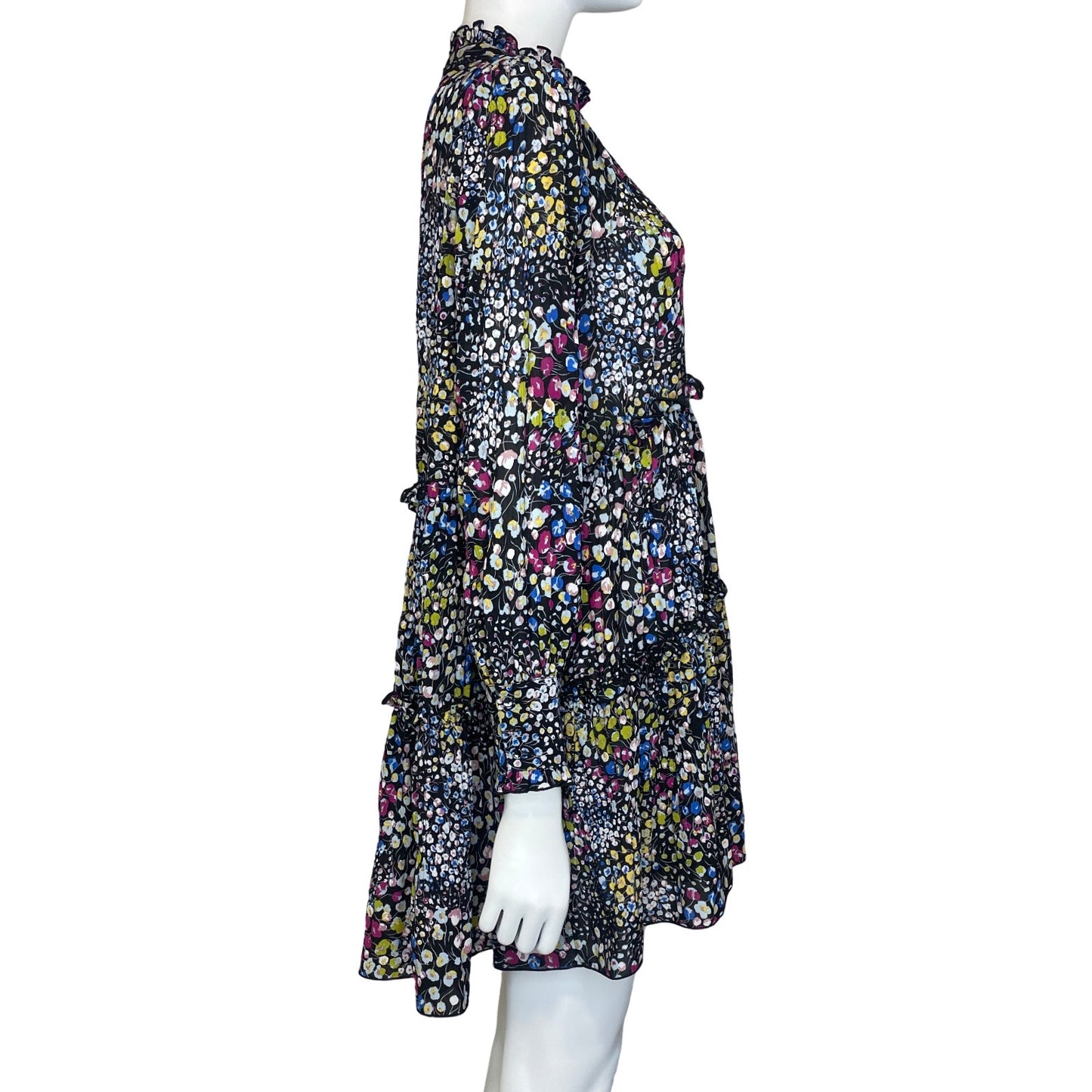 Vestido Sfera Flores Negro-Talla S