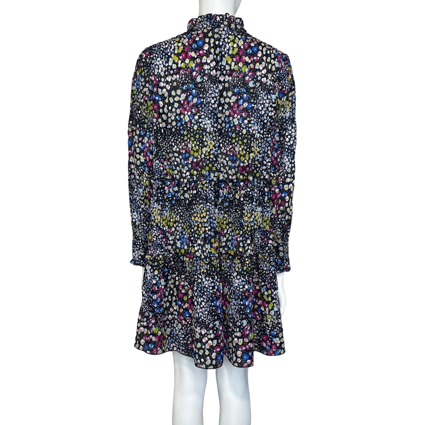 Vestido Sfera Flores Negro-Talla S