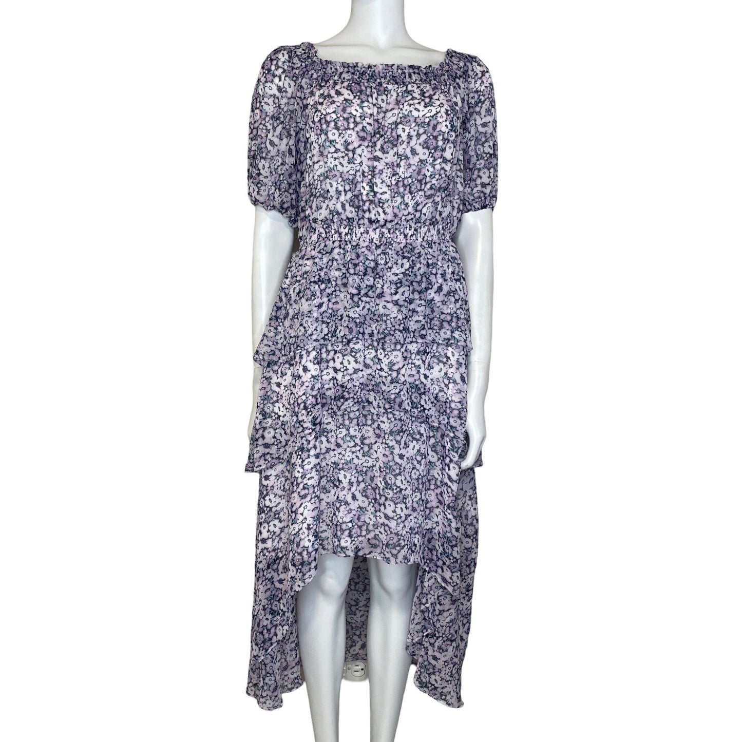 Vestido Vince Camuto Flores Morado-Talla S