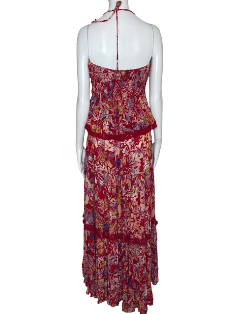 Set Free People Falda+Top Rojo-Talla M